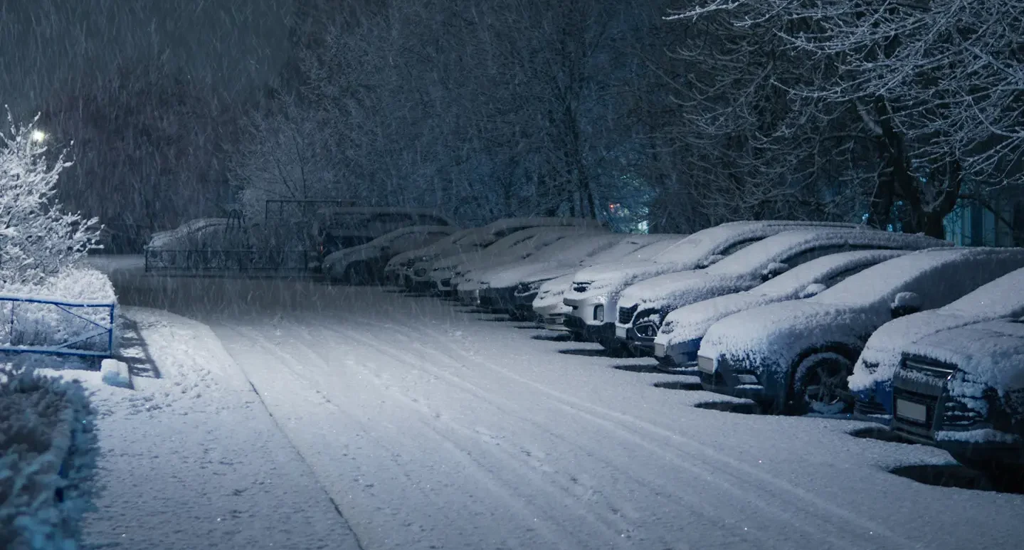 Parking lot at night